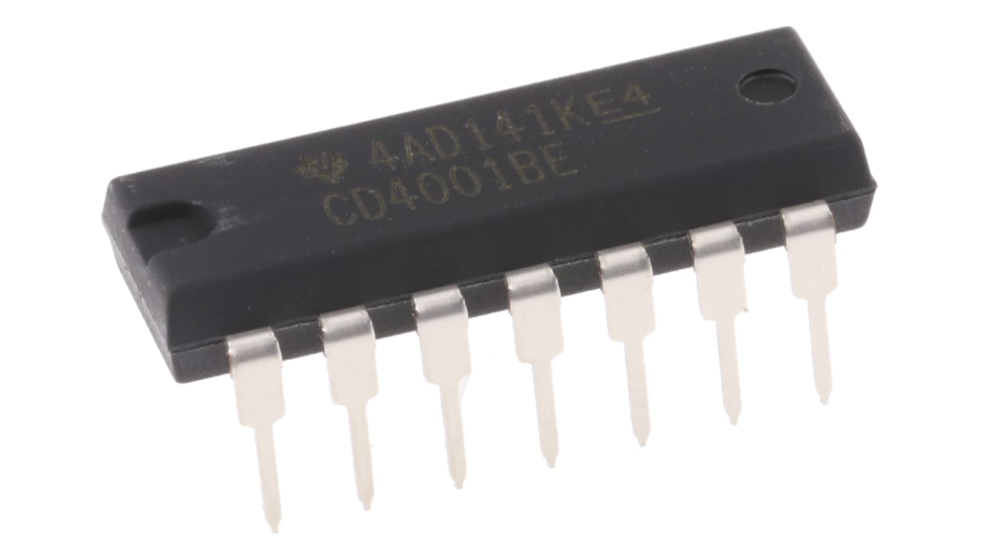 Texas Instruments Logikgatter, 4-Elem., NOR, 4000, 4.2mA, 14-Pin, PDIP, 2