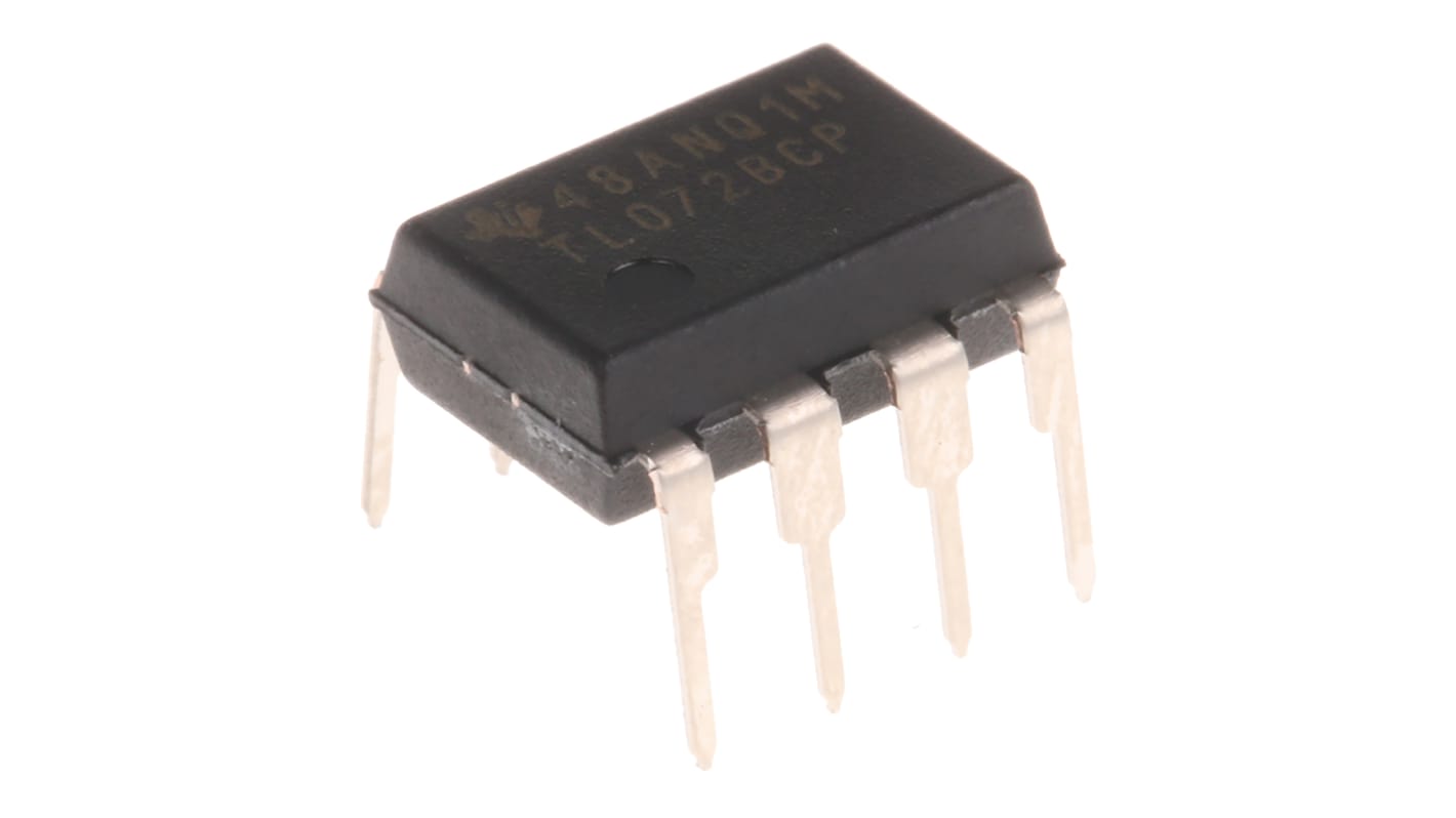 Texas Instruments オペアンプ, スルーホール, 2回路, デュアル電源, TL072BCP