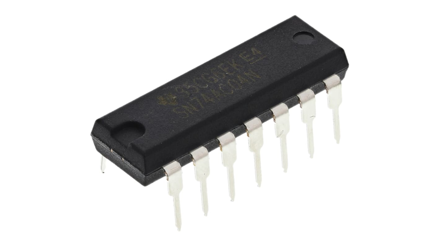 Inversor CMOS, SN74AC04N, Hex canales PDIP 14 pines ac No