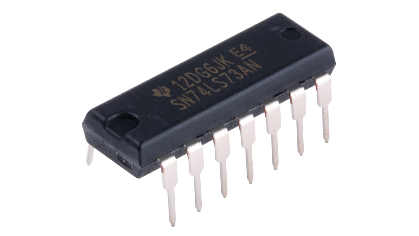 Texas Instruments IC Flip-Flop, JK Type, LS, Differential, Single Ended, Negative Edge, PDIP, 14-Pin