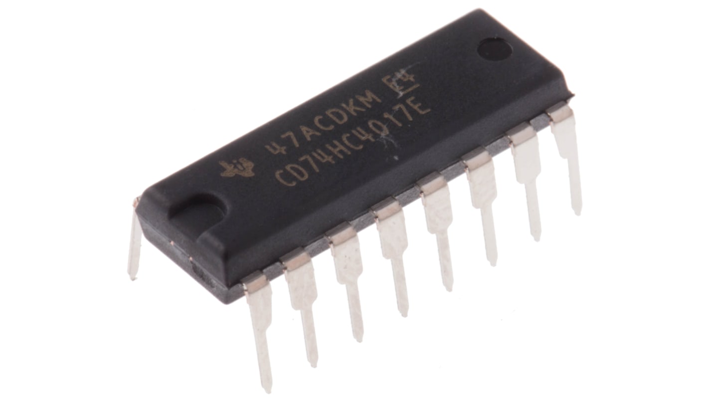 Texas Instruments カウンタ IC HCシリーズ 5ステージ カウンター, デバイダー 単方向, 16-Pin PDIP 1 74