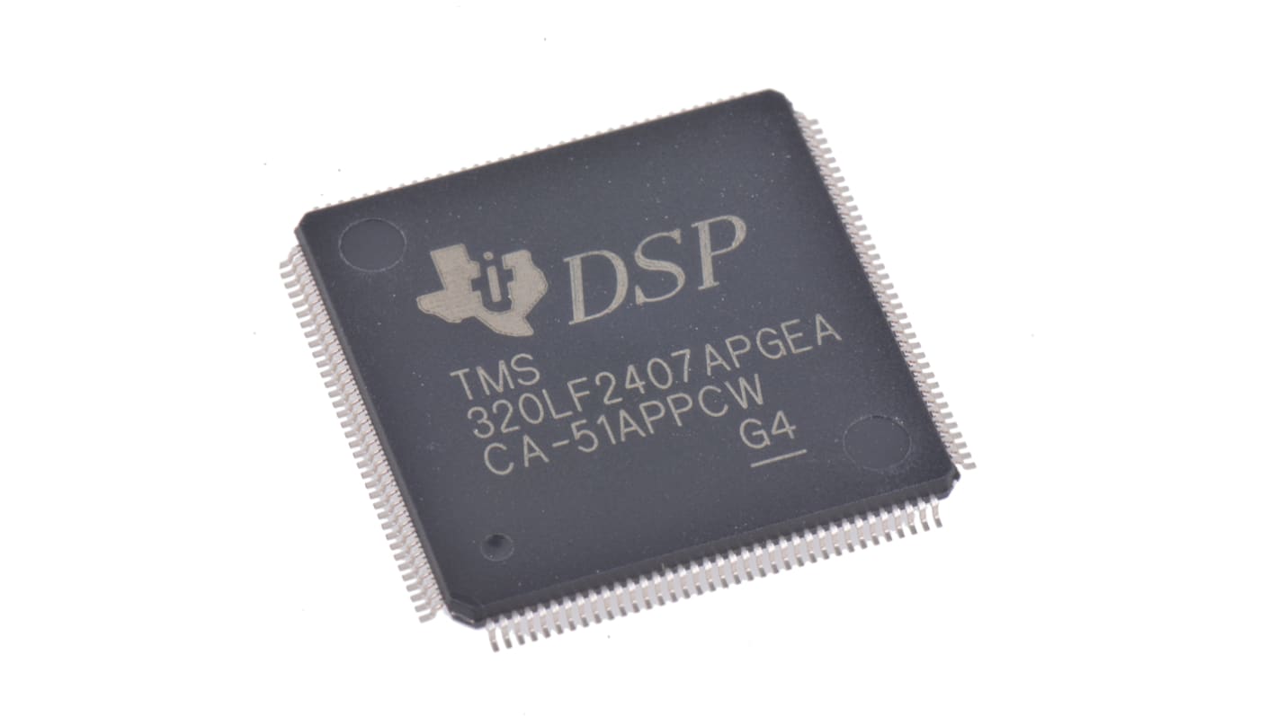 TMS320LF2407APGEA Texas Instruments, 16bit Digital Signal Processor 40MHz 64 kB Flash EEPROM 144-Pin LQFP