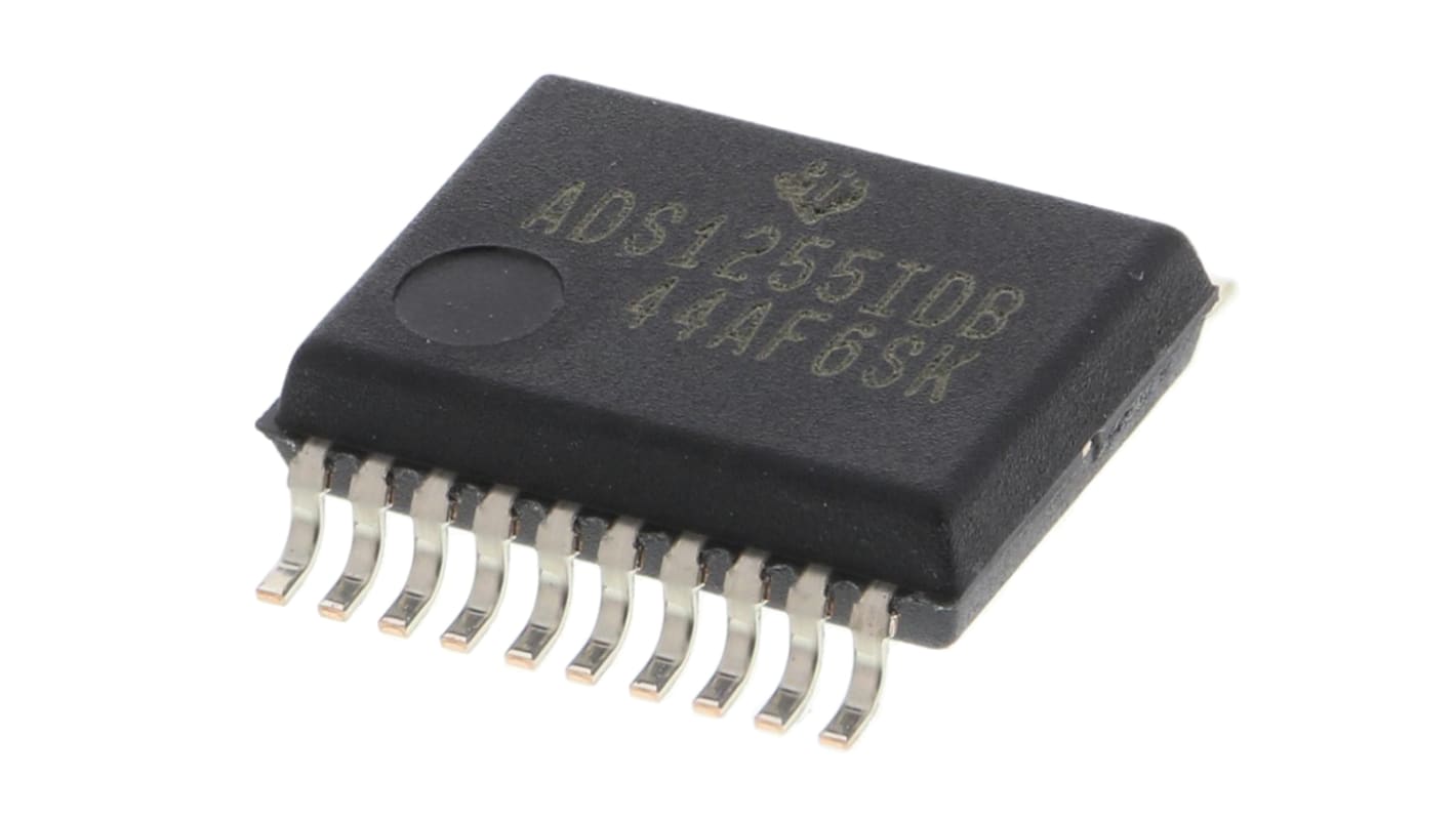 ADC ADS1255IDBT, Dual, 24 bits, 30ksps, SSOP, 20 pines