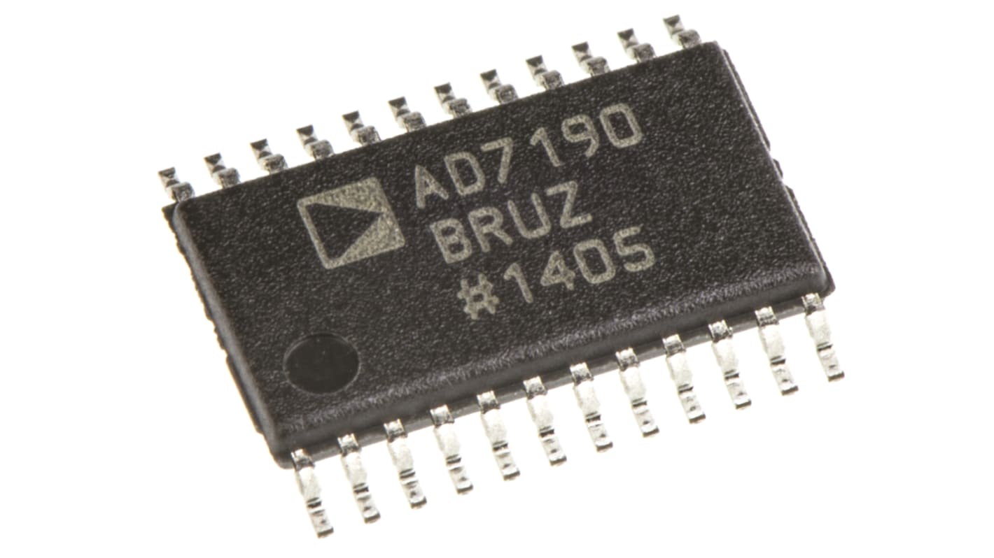 ADC AD7190BRUZ, 5, 24 bit-, 4.8ksps, TSSOP, 24 Pin