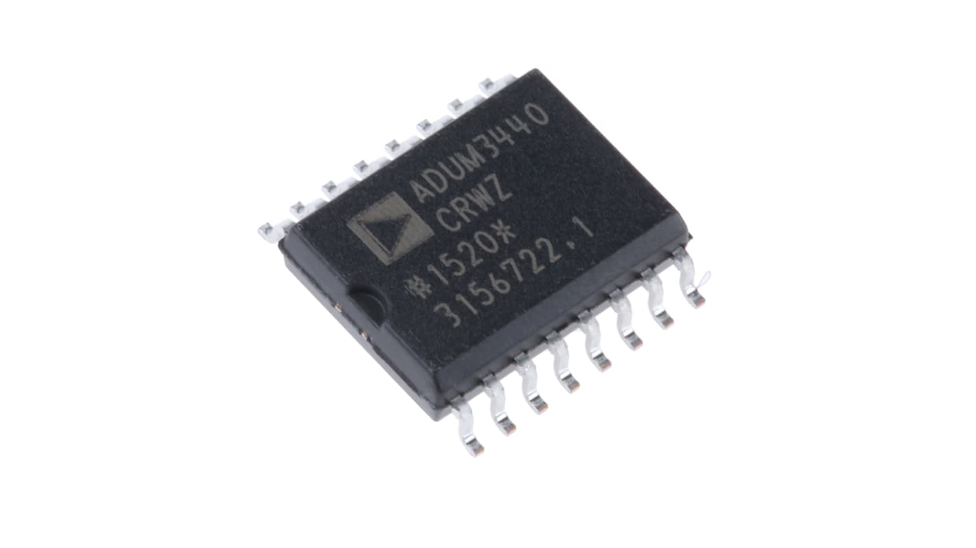 ADUM3440CRWZ Analog Devices, 4-Channel Digital Isolator 50Mbps, 2500 V, 16-Pin SOIC