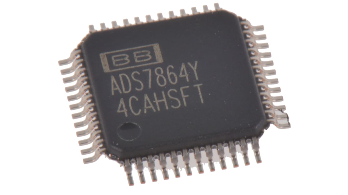 Texas Instruments, 6 12-bit- ADC 500ksps, 48-Pin TQFP