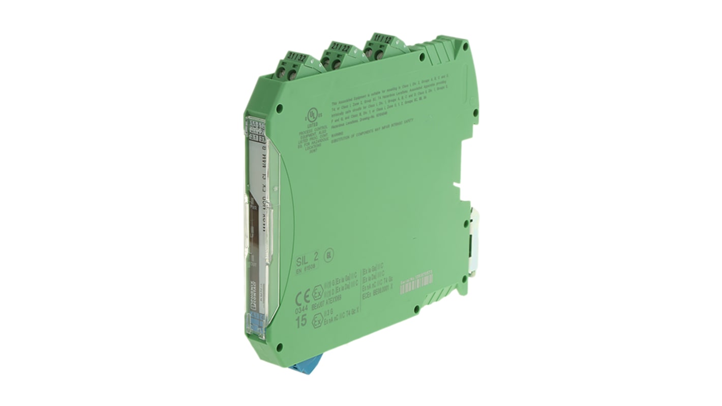 Phoenix Contact 3RS7006 Series Signal Conditioner, NAMUR Sensor, Switch Input, Relay Output, 19.2 → 30V dc