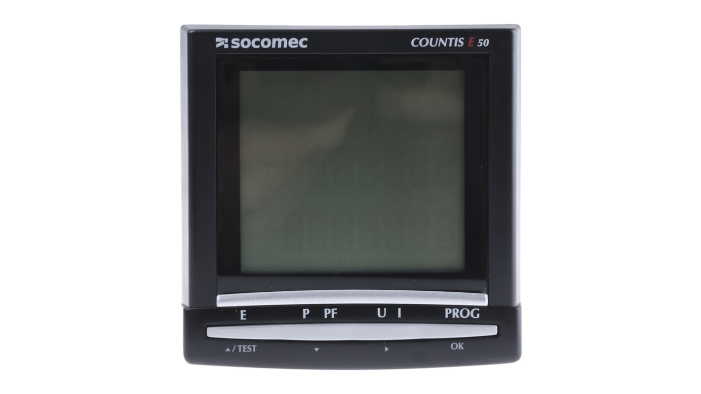 Medidor de energía Socomec serie Countis E50, display LCD, precisión Clase 0,5 S (EN62053-21), Clase 2 (EN61268), 3