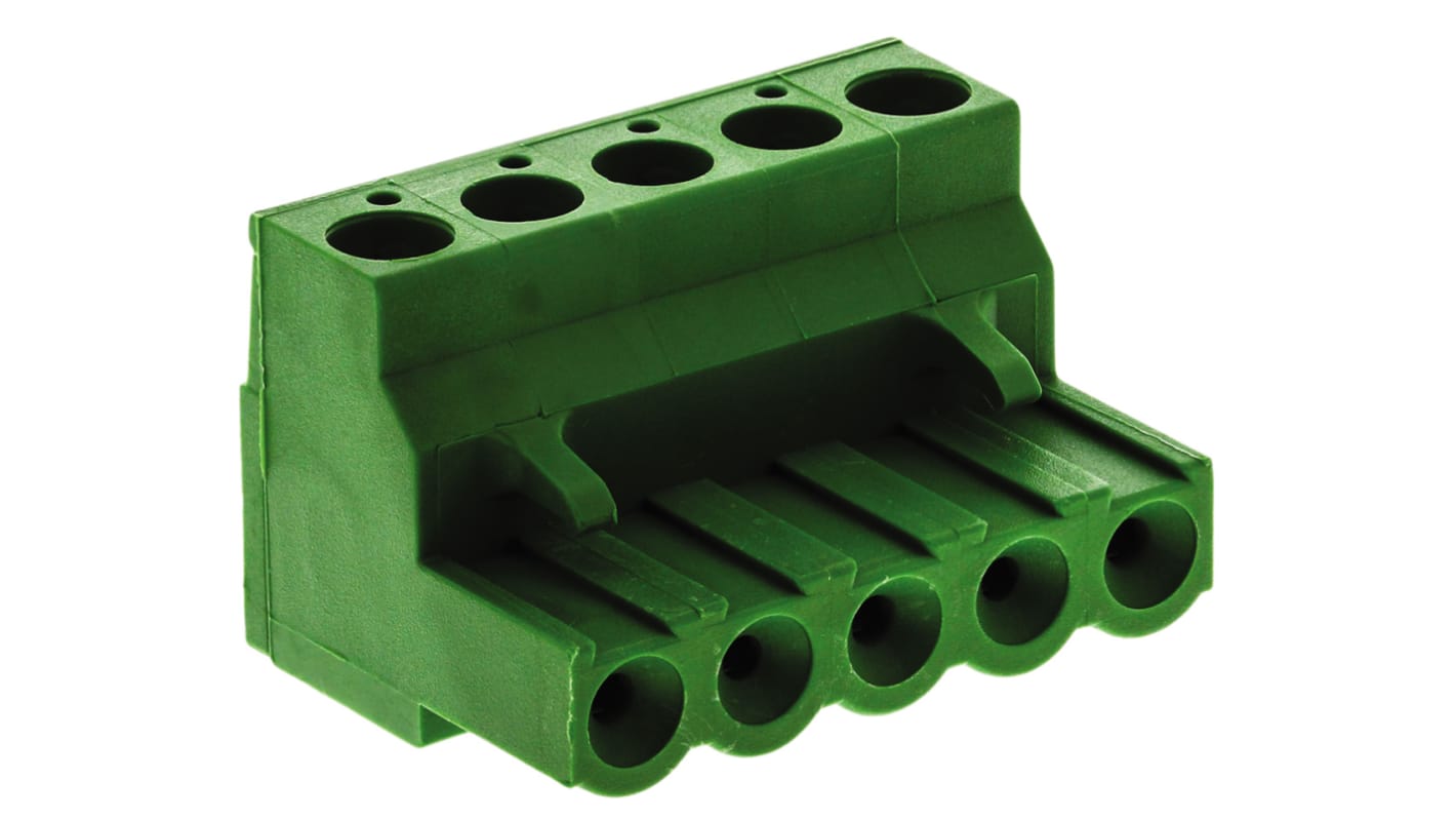 TE Connectivity Buchanan Series PCB Terminal Block, 5-Contact, 5.08mm Pitch, 1-Row, Screw Termination