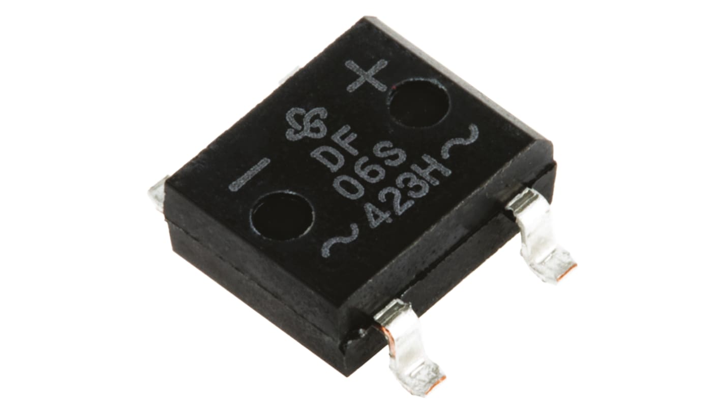 Vishay Brückengleichrichter, 1-phasig 1A 600V SMD 1.1V DFS 4-Pin 5μA Siliziumverbindung