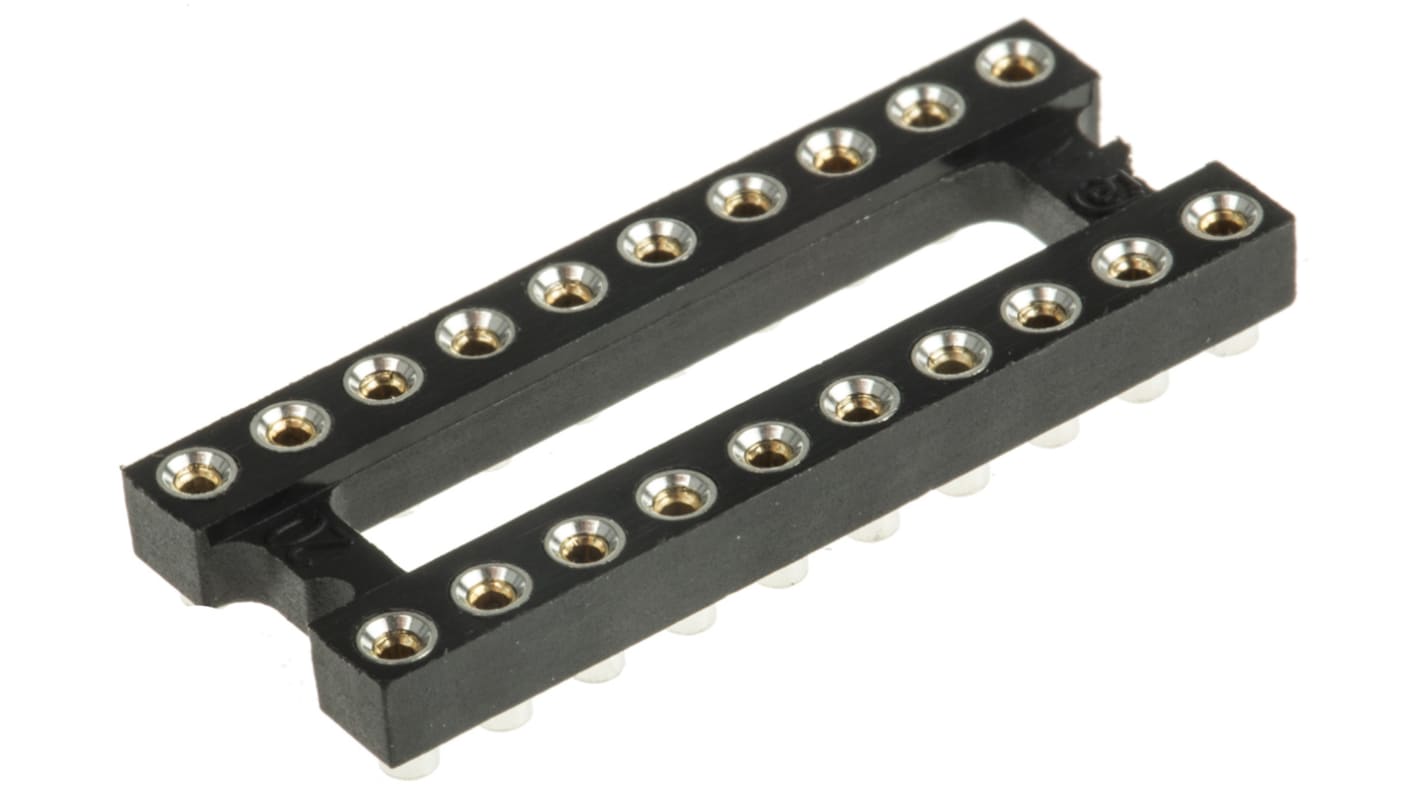 Aries Electronics 2.54mm Pitch Vertical 20 Way, SMT Open Frame IC Dip Socket, 3A