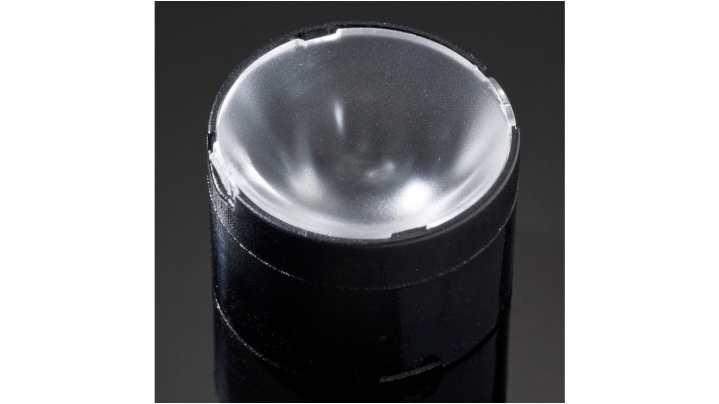 Lente LED Ledil, diámetro 21.6mm, 21.6 (Dia.) x 14.04mm, Punto, 20 °, para Cree MC-E Redonda, Serie Leila