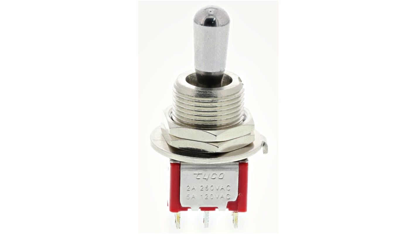 TE Connectivity Toggle Switch, Panel Mount, On-On-On, DPDT, Solder Terminal, 120 V ac, 28V dc