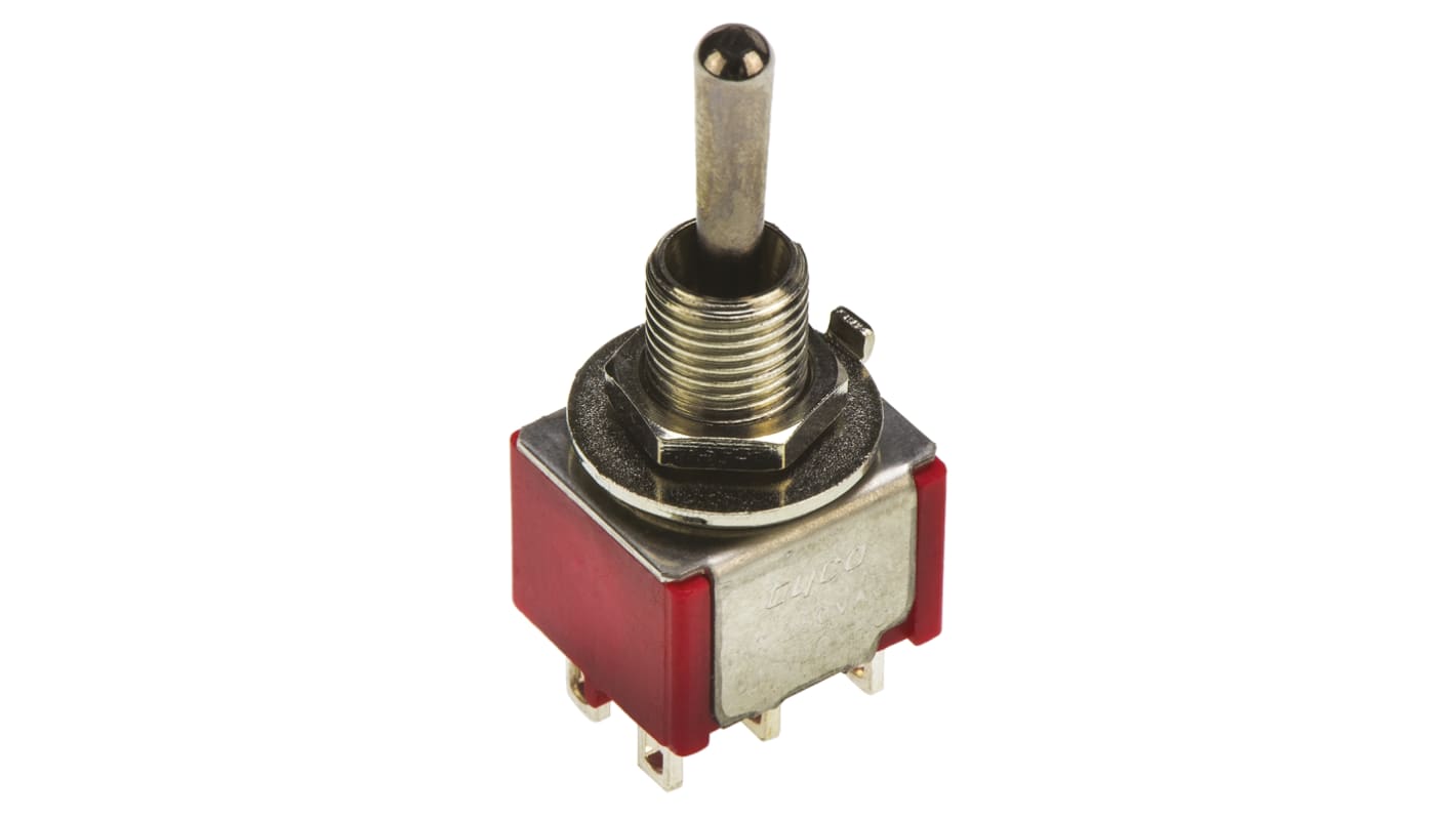 TE Connectivity Toggle Switch, Panel Mount, On-On-(On), DP3T, Wire Lug Terminal, 120 V ac, 28V dc