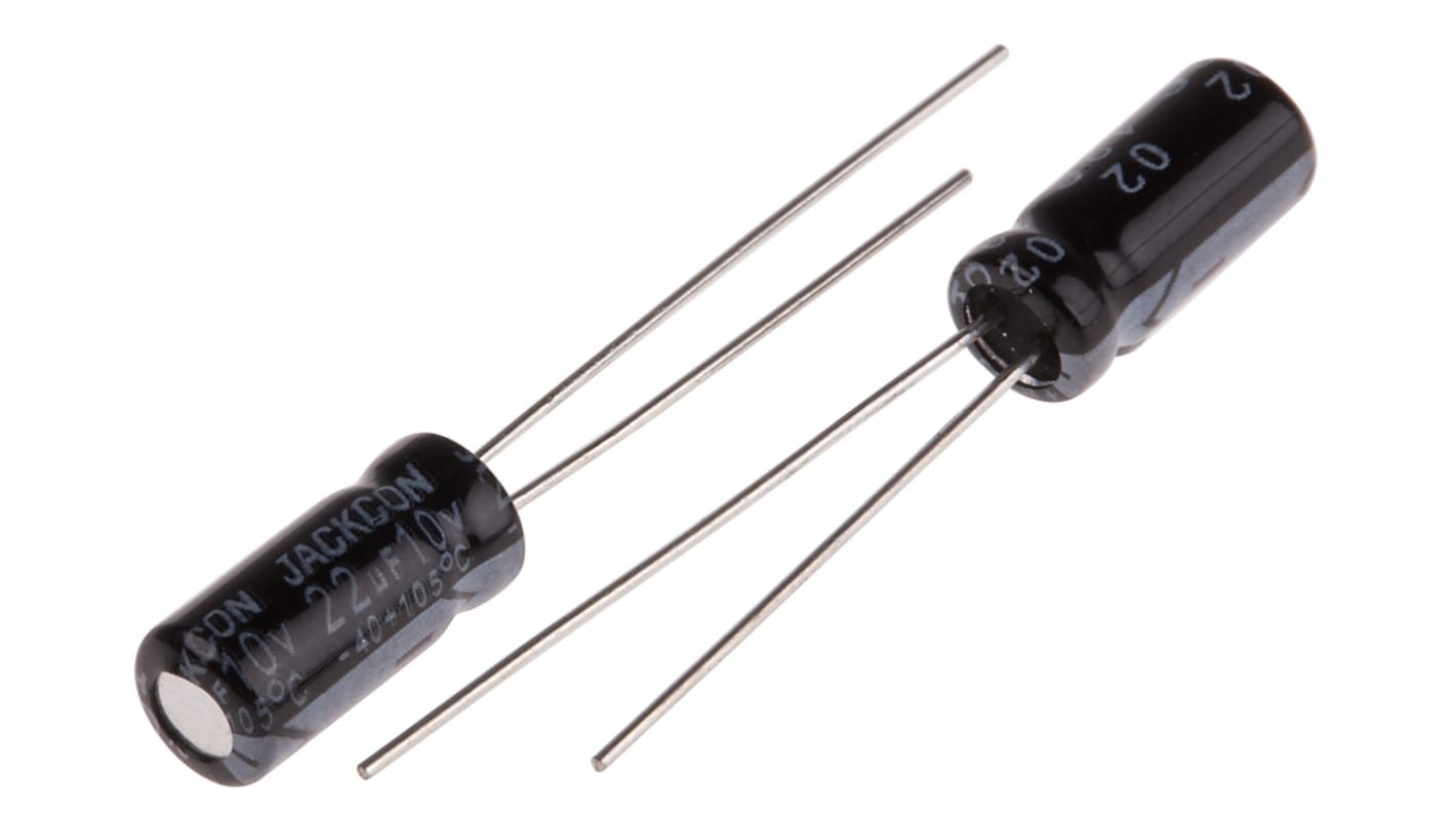 RS PRO, THT Aluminium-Elektrolyt Kondensator 22μF ±20% / 10V dc, Ø 5mm x 11mm x 11mm, bis 105°C