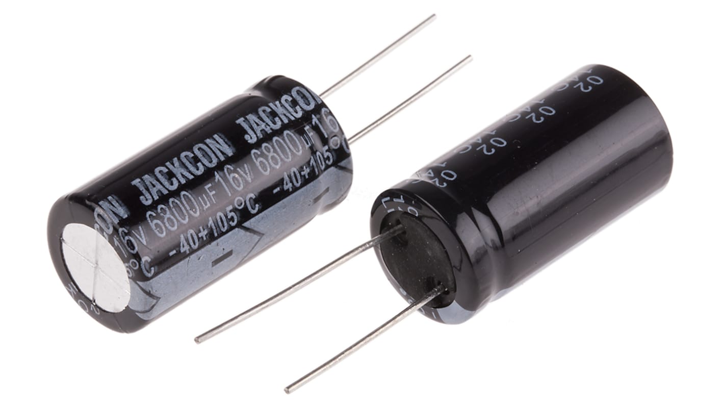 RS PRO 6800μF Aluminium Electrolytic Capacitor 16V dc, Radial, Through Hole