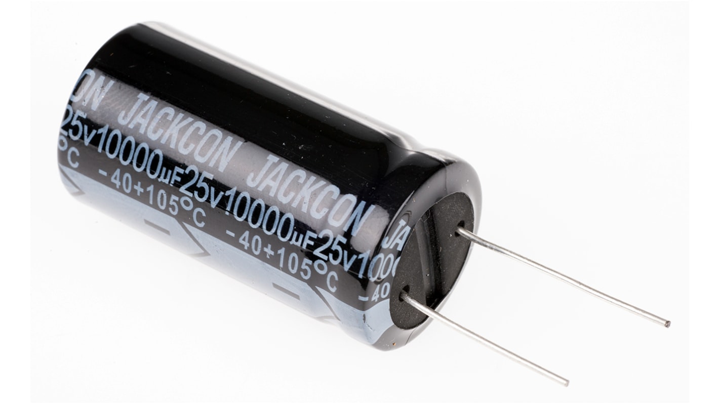 RS PRO 10000μF Aluminium Electrolytic Capacitor 25V dc, Radial, Through Hole