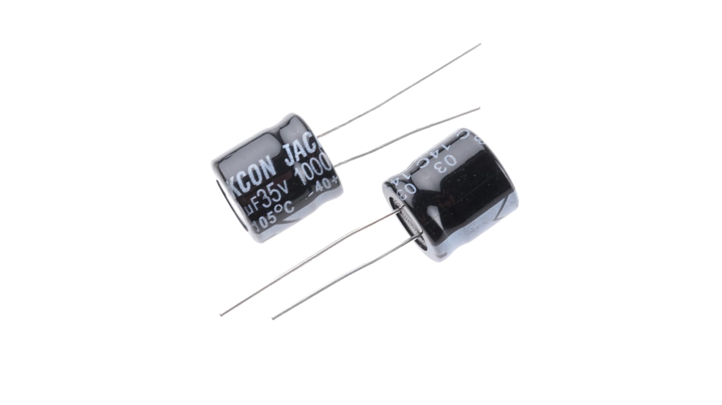 RS PRO 1000μF Aluminium Electrolytic Capacitor 35V dc, Radial, Through Hole
