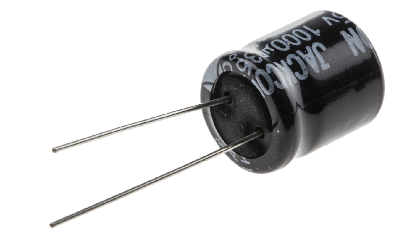 RS PRO 1000μF Aluminium Electrolytic Capacitor 35V dc, Radial, Through Hole