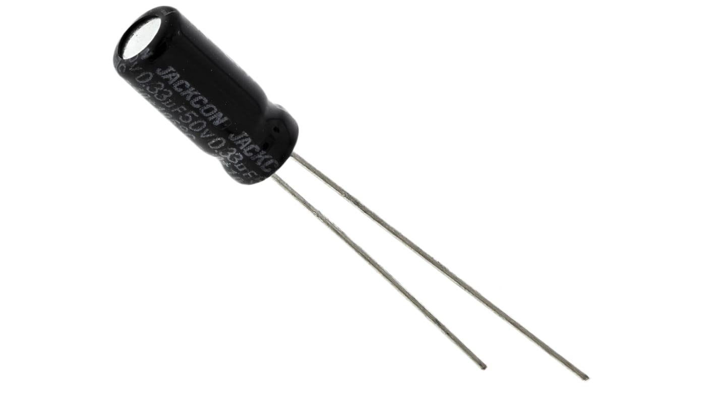 RS PRO 330nF Aluminium Electrolytic Capacitor 50V dc, Radial, Through Hole