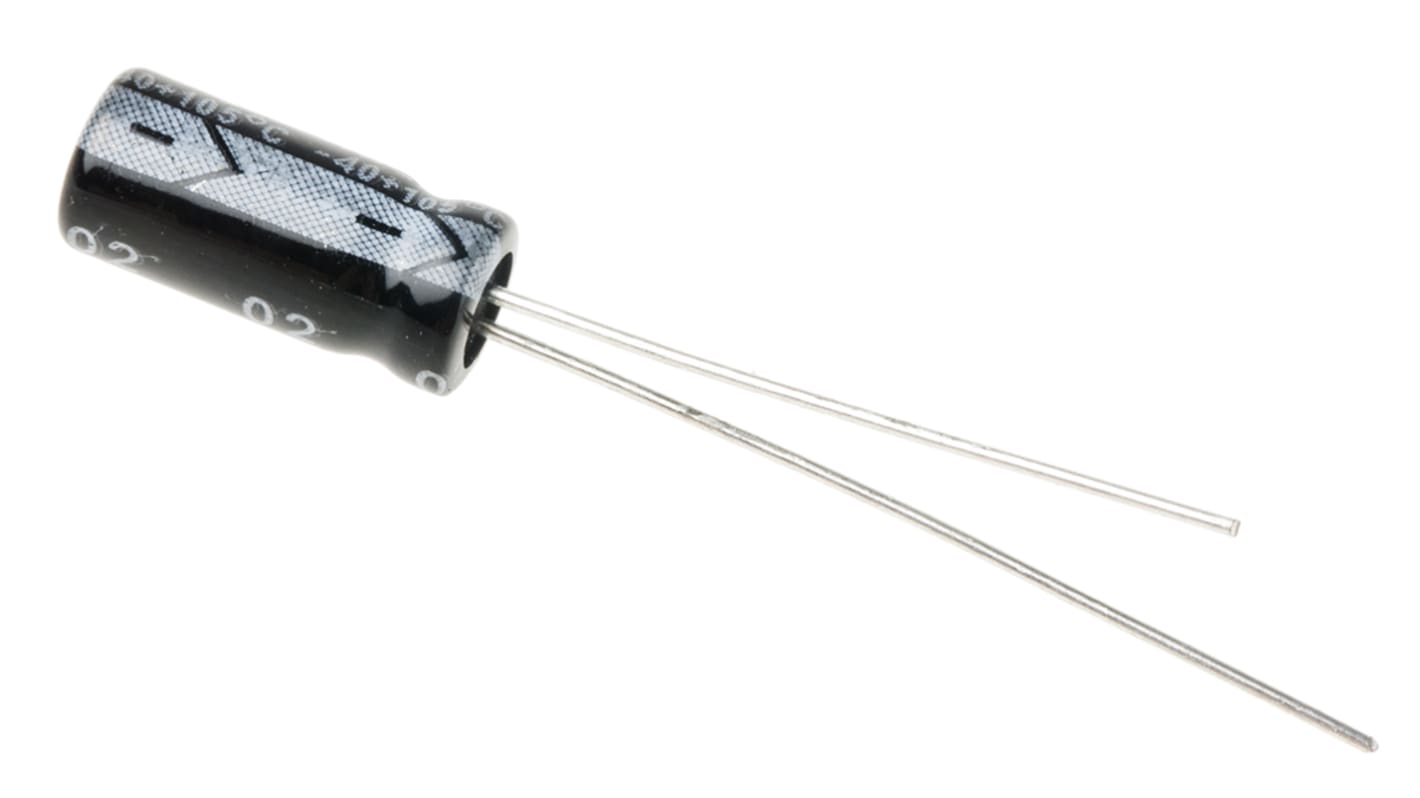 RS PRO, THT Aluminium-Elektrolyt Kondensator 4.7μF ±20% / 50V dc, Ø 5mm x 11mm x 11mm, bis 105°C