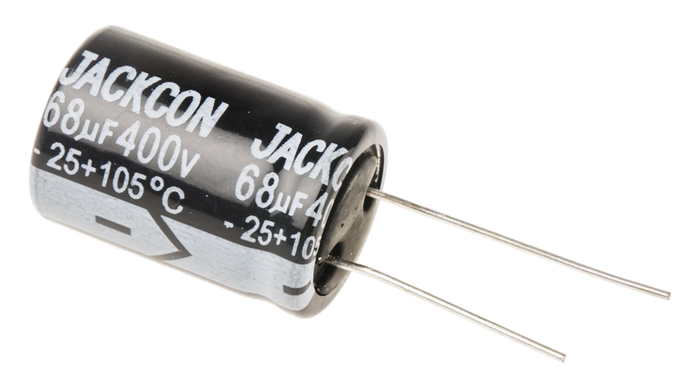 RS PRO 68μF Aluminium Electrolytic Capacitor 400V dc, Radial, Through Hole