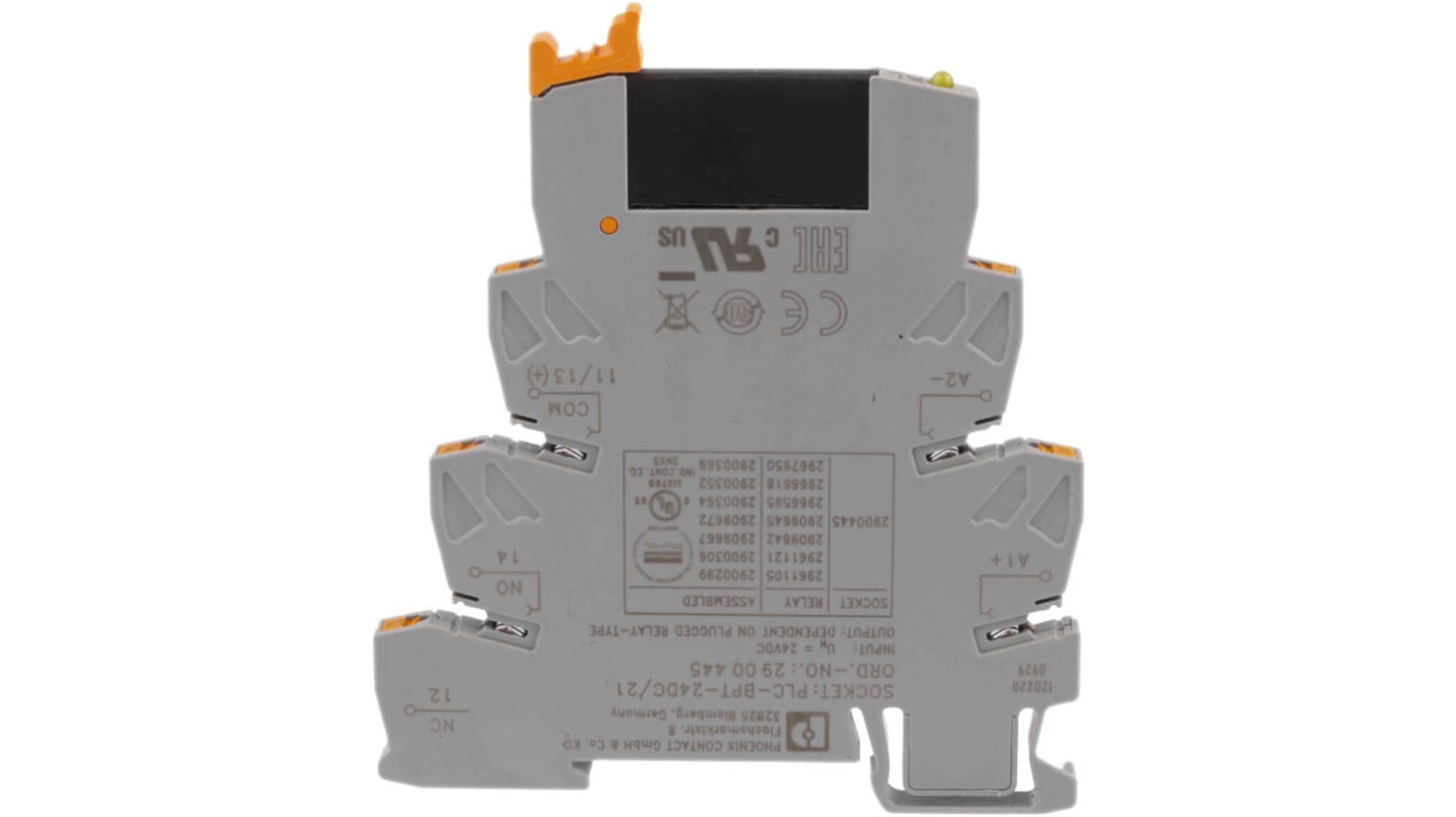 Phoenix Contact PLC-OPT- 24DC/ 48DC/100 Series Solid State Interface Relay, DIN Rail Mount