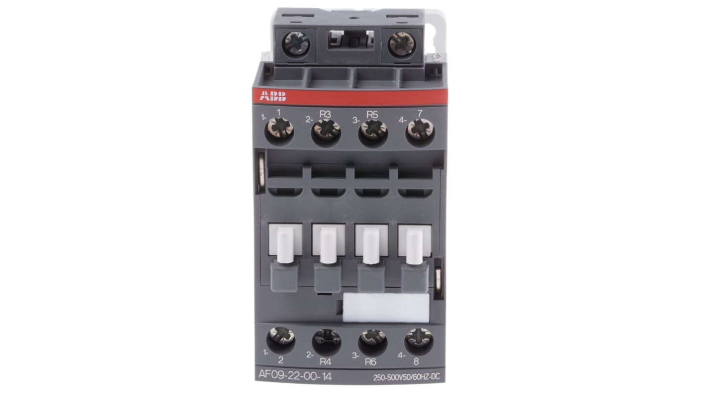 ABB AF Series Contactor, 250 → 500 V ac/dc Coil, 4-Pole, 25 A, 4 kW, 2NO + 2NC, 690 V ac