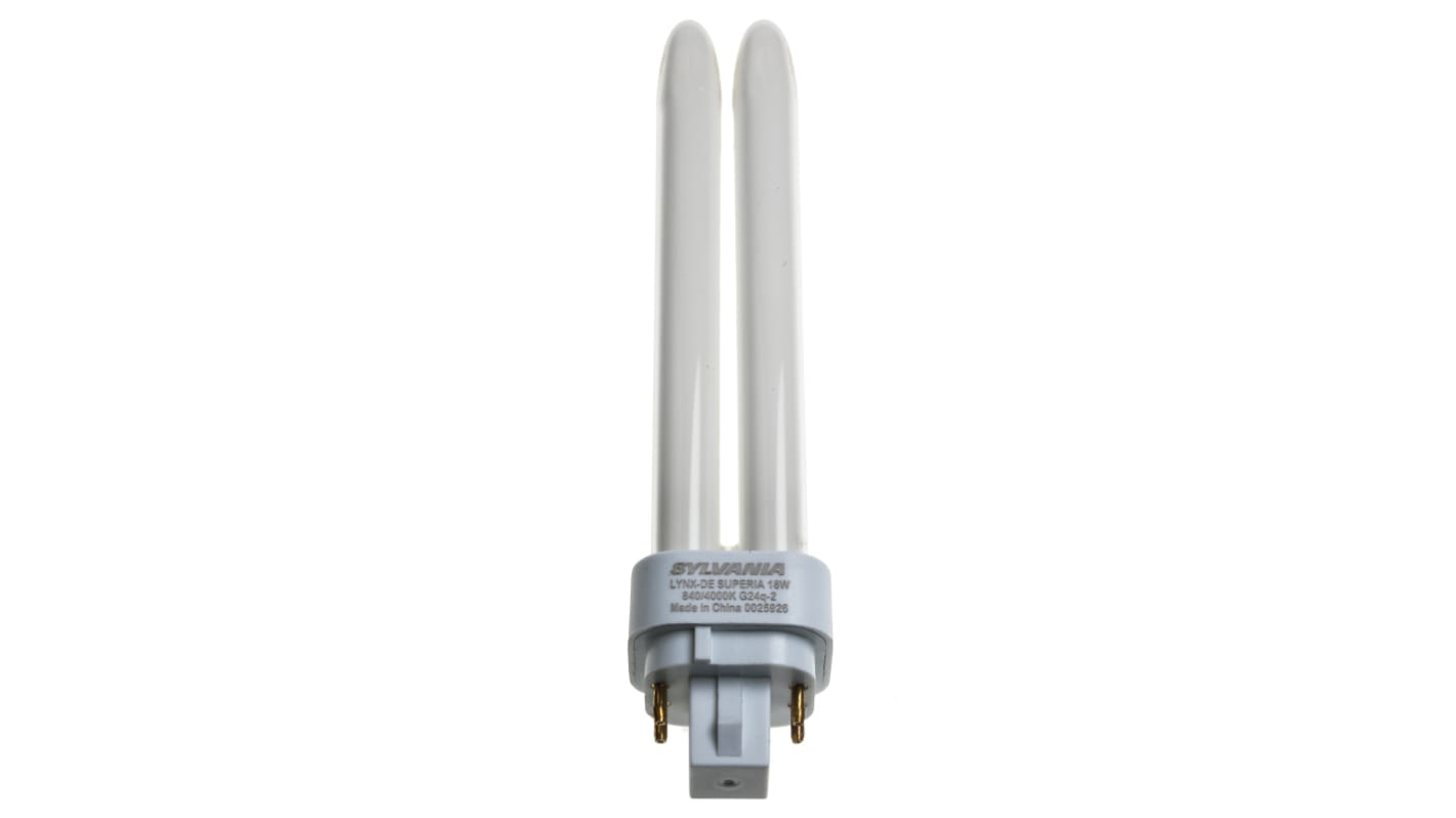 Ampoule fluocompacte G24q-2, 18 W, 4000K, Forme Bâton, Neutre