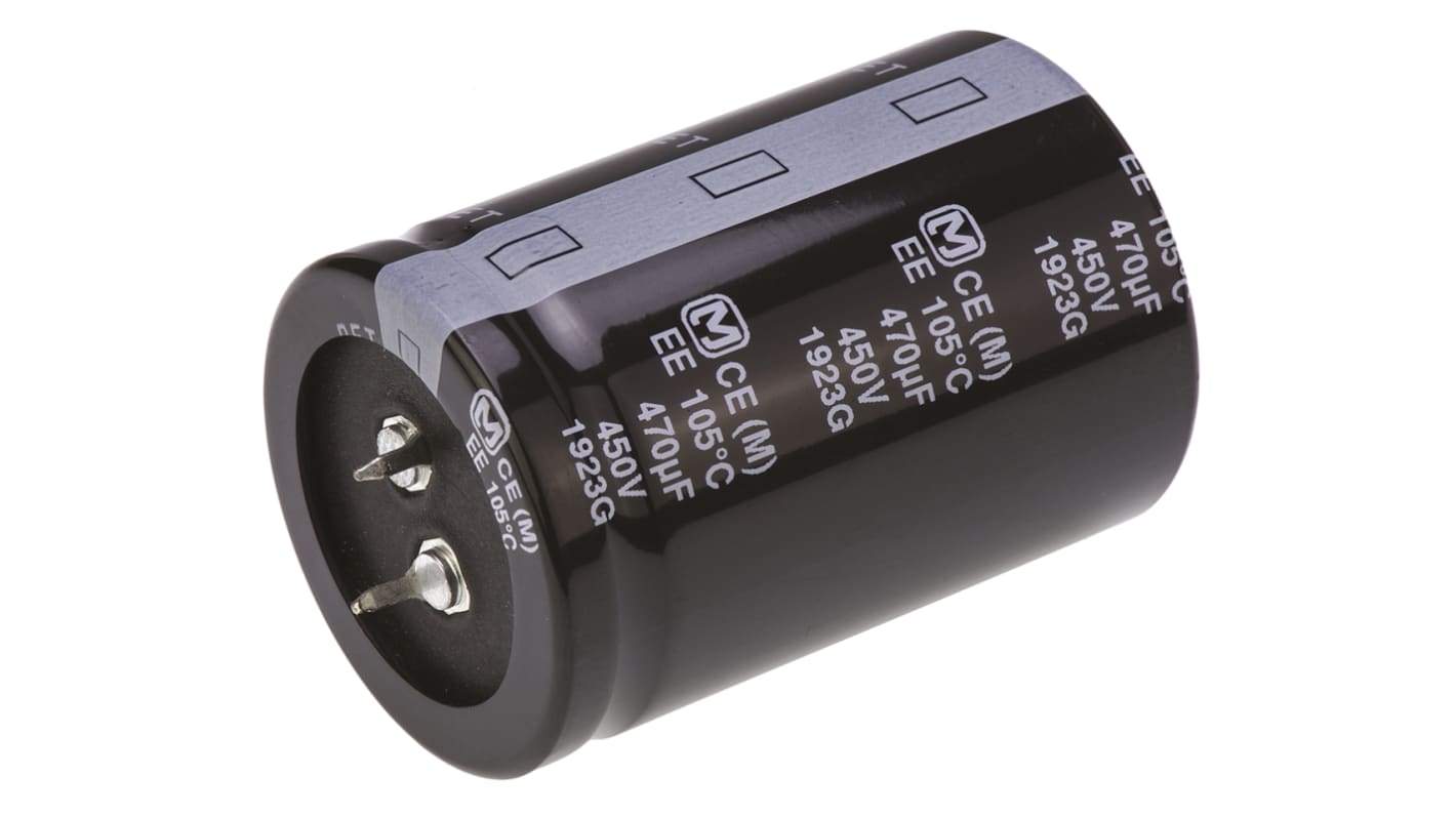 Panasonic 470μF Electrolytic Aluminium Electrolytic Capacitor 450V dc, Through Hole - EETEE2W471LJ