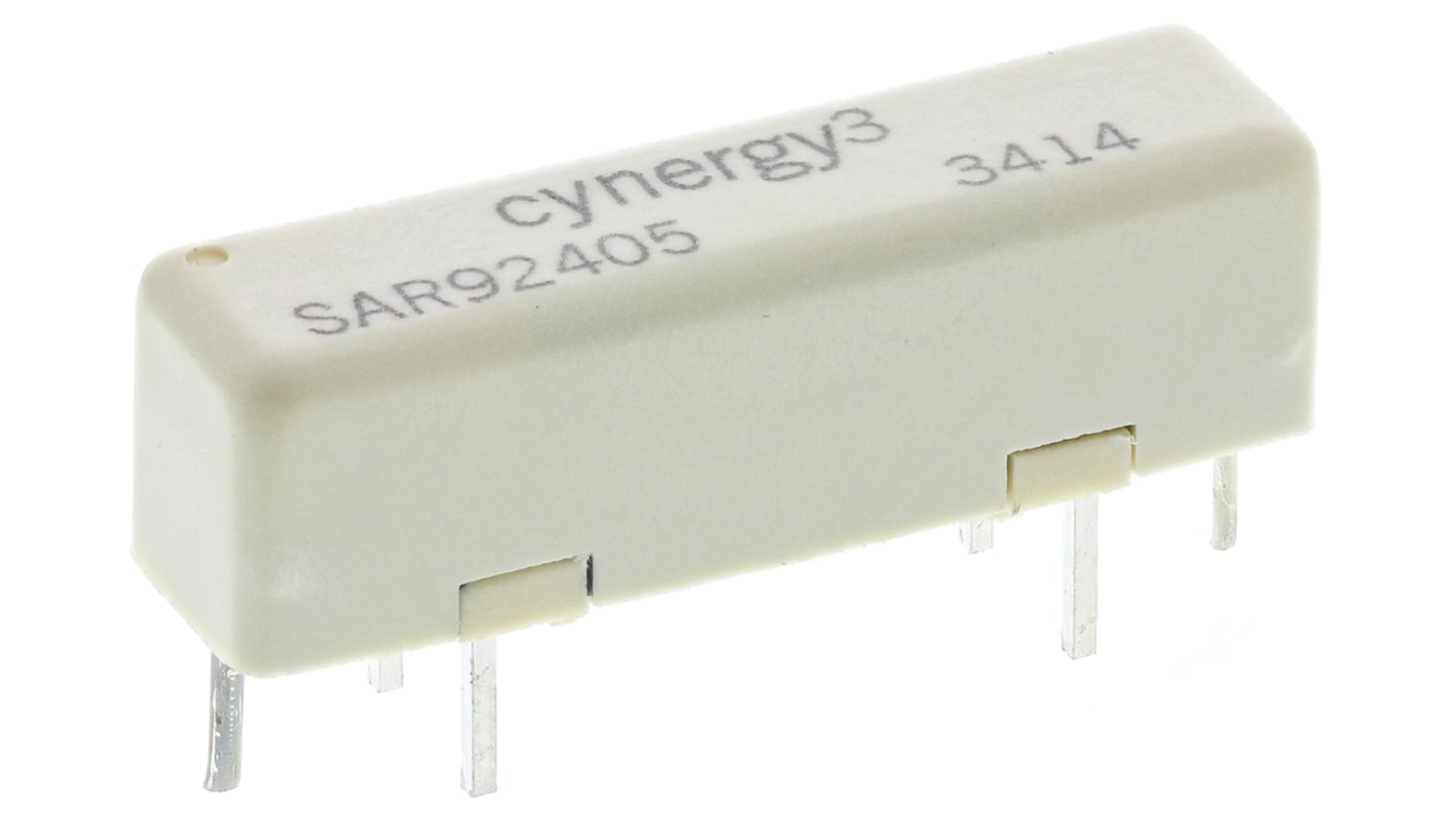 Sensata / Cynergy3 PCB Mount Reed Relay, 24V dc Coil, SPST, 20V dc Max, 0.5 A Max, 1000Ω