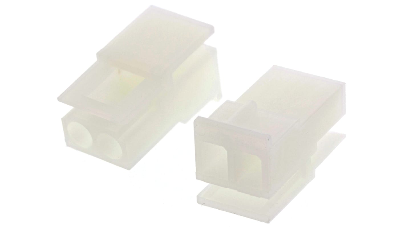 TE Connectivity, Commercial MATE-N-LOK Male Connector Housing, 5.08mm Pitch, 2 Way, 1 Row