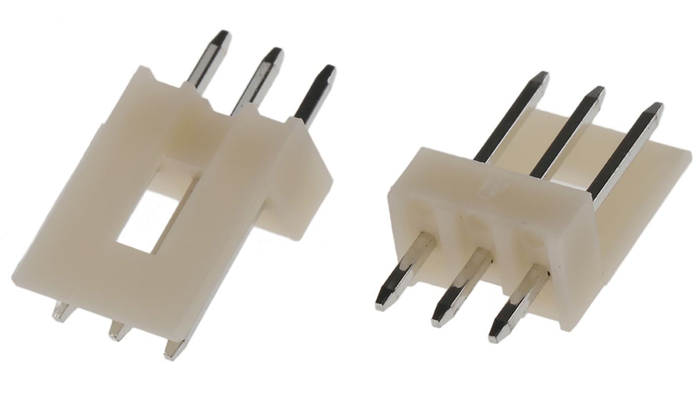 Conector macho para PCB TE Connectivity serie EI de 3 vías, 1 fila, paso 2.5mm, para soldar, Montaje en orificio pasante
