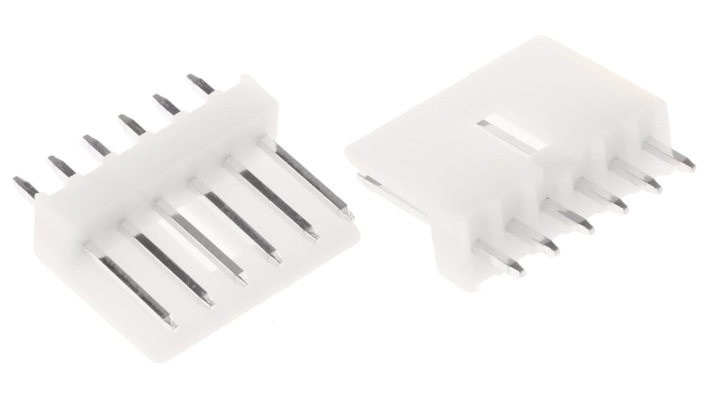 TE Connectivity EI Series Straight Through Hole PCB Header, 6 Contact(s), 2.5mm Pitch, 1 Row(s), Shrouded