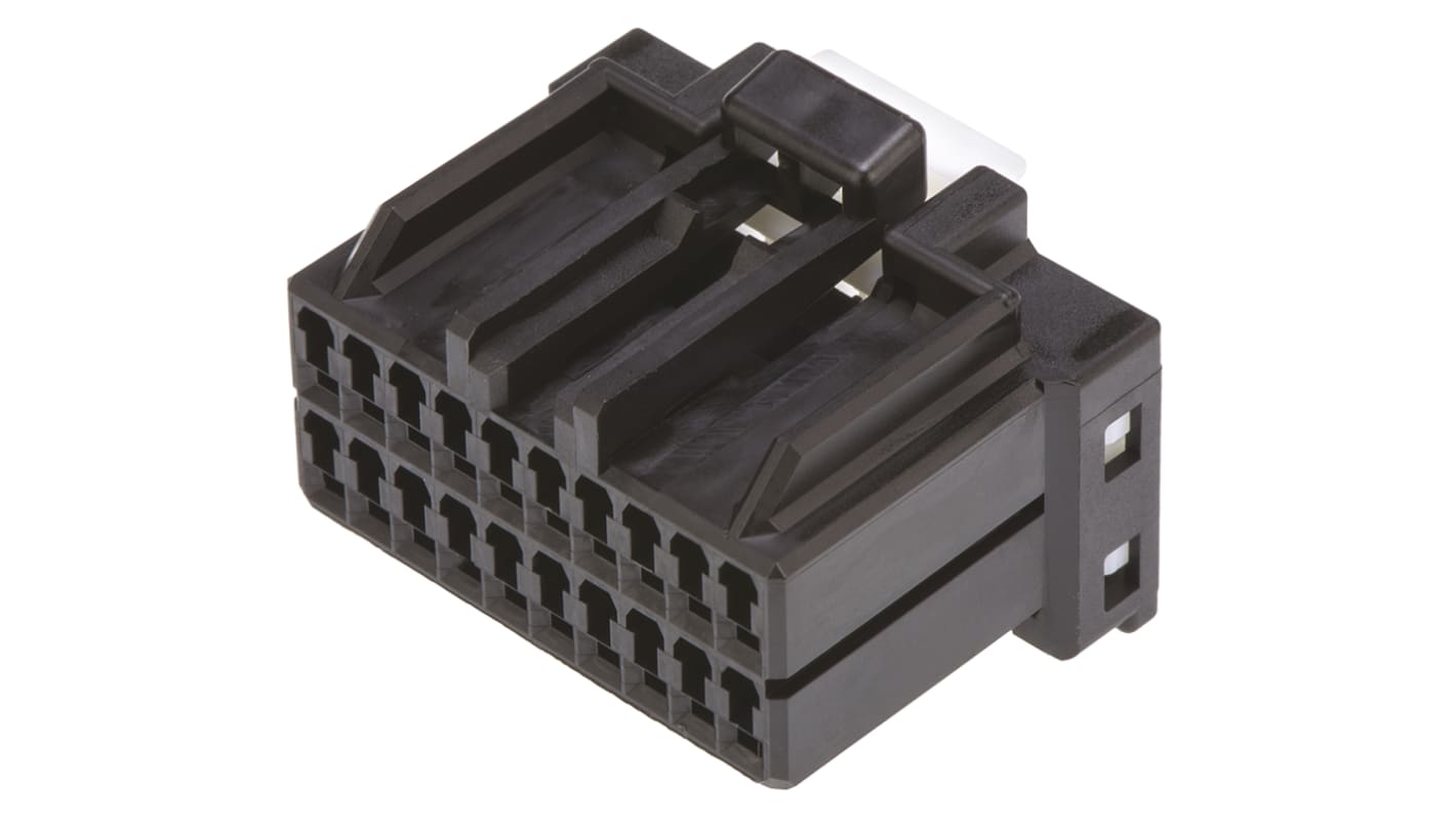 Carcasa de conector TE Connectivity 175967-2, Serie MULTILOCK 040 II, paso: 2.5mm, 20 contactos, 2 filas, Recto, Macho