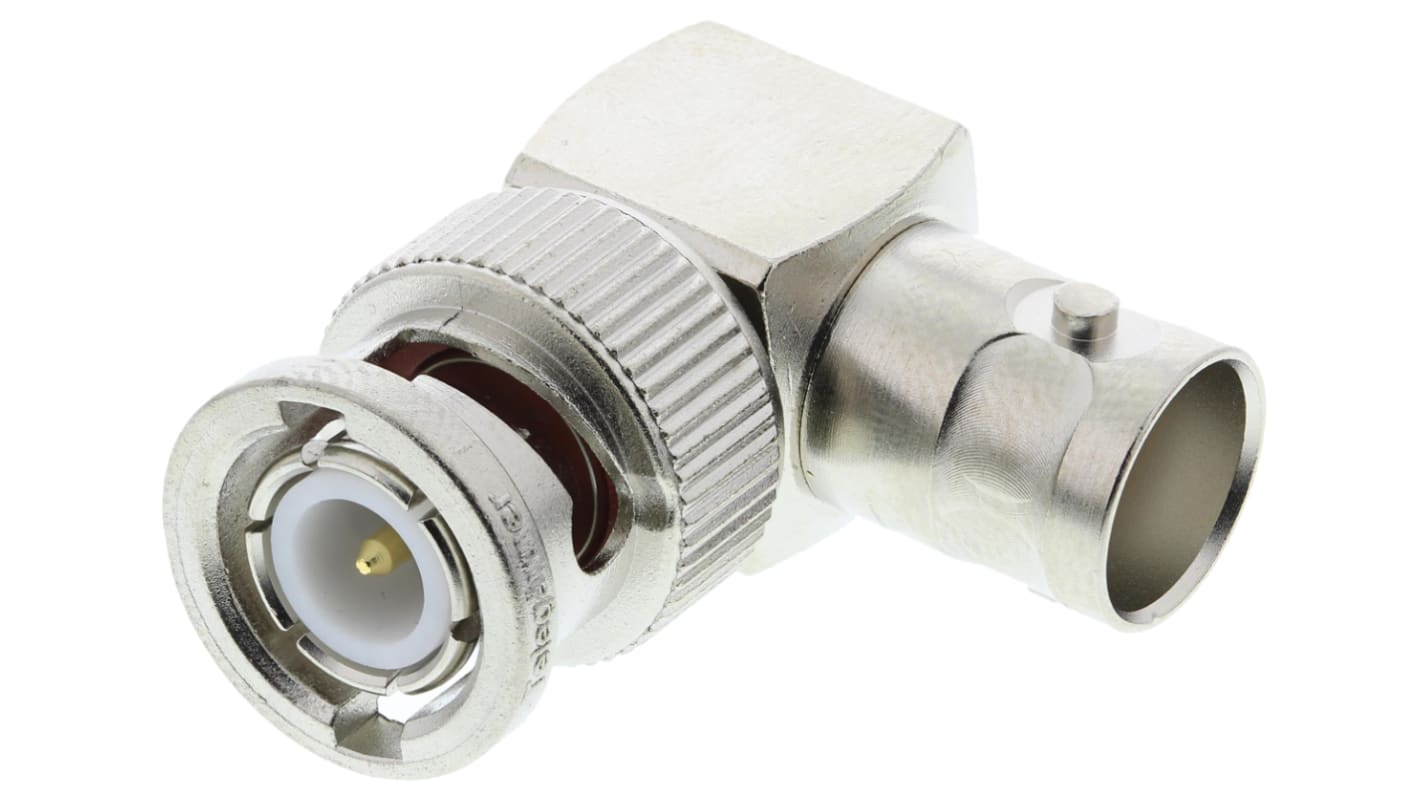 HF Adapter, BNC - BNC, 50Ω, Male - Weiblich, gewinkelt, 4GHz