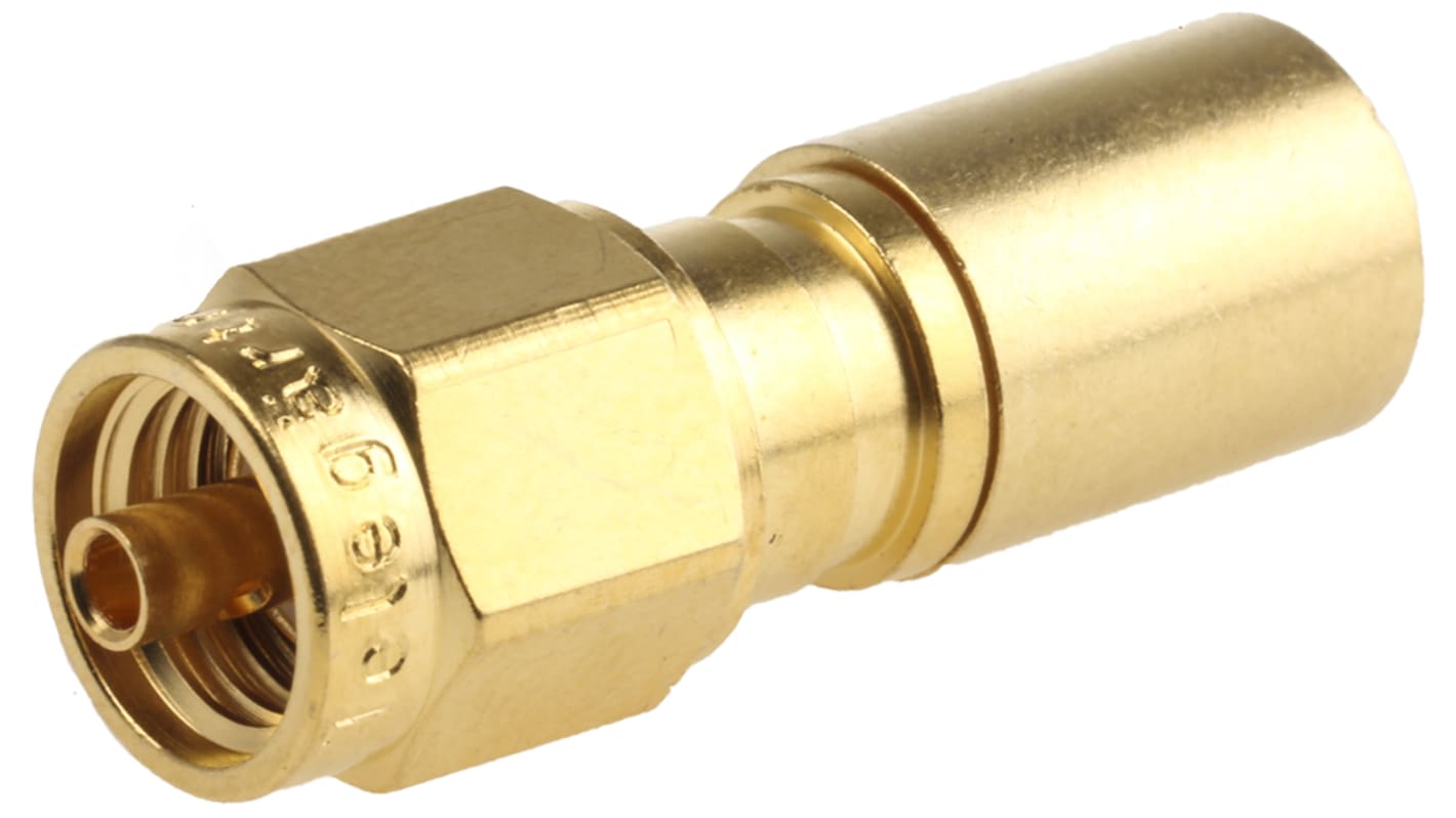 Conector coaxial Telegartner J01150A0611, Macho, Recto, Impedancia 50Ω, Montaje de Cable, Terminación de Crimpado, 0 to