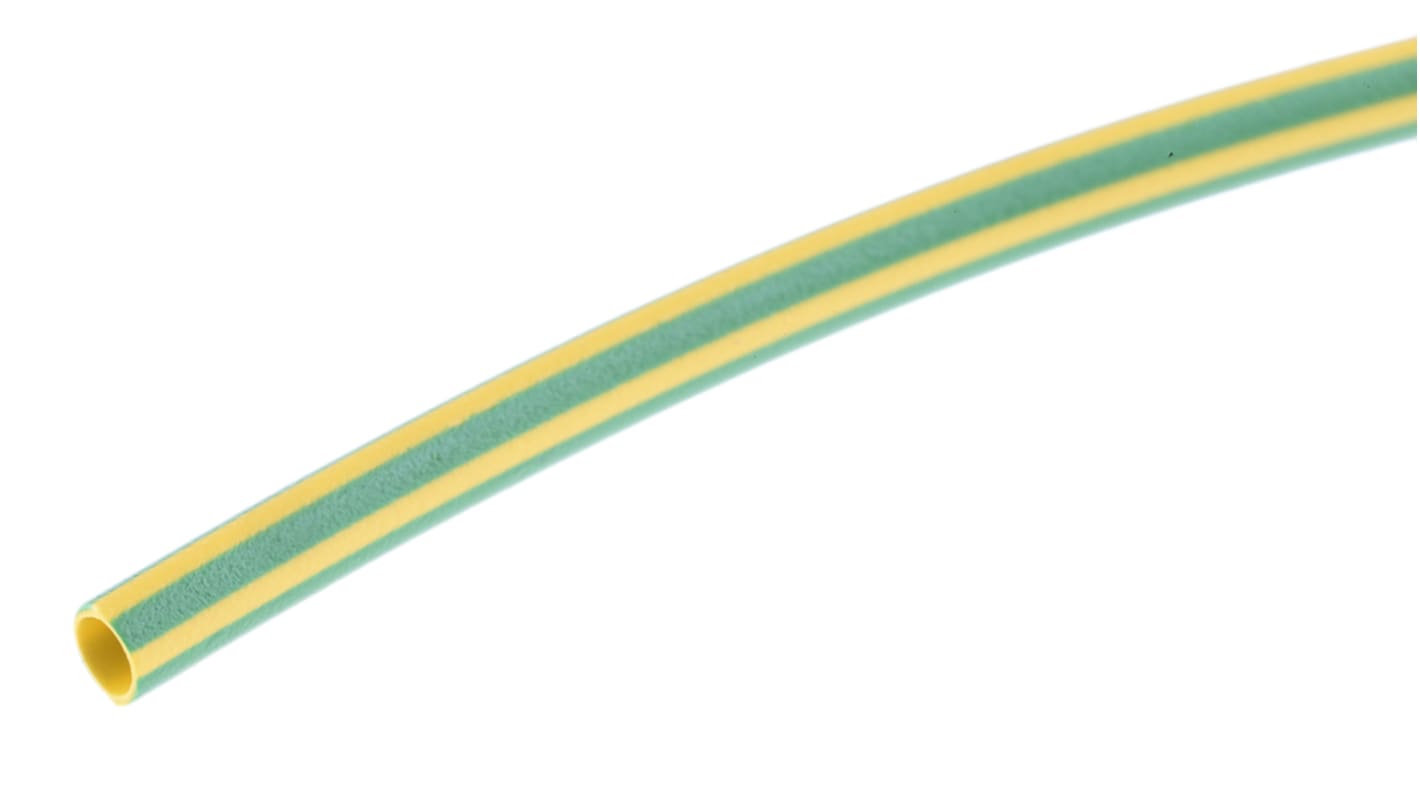 HellermannTyton Heat Shrink Tubing, Green 1.5mm Sleeve Dia. x 200mm Length 3:1 Ratio, HIS-3 BAG Series