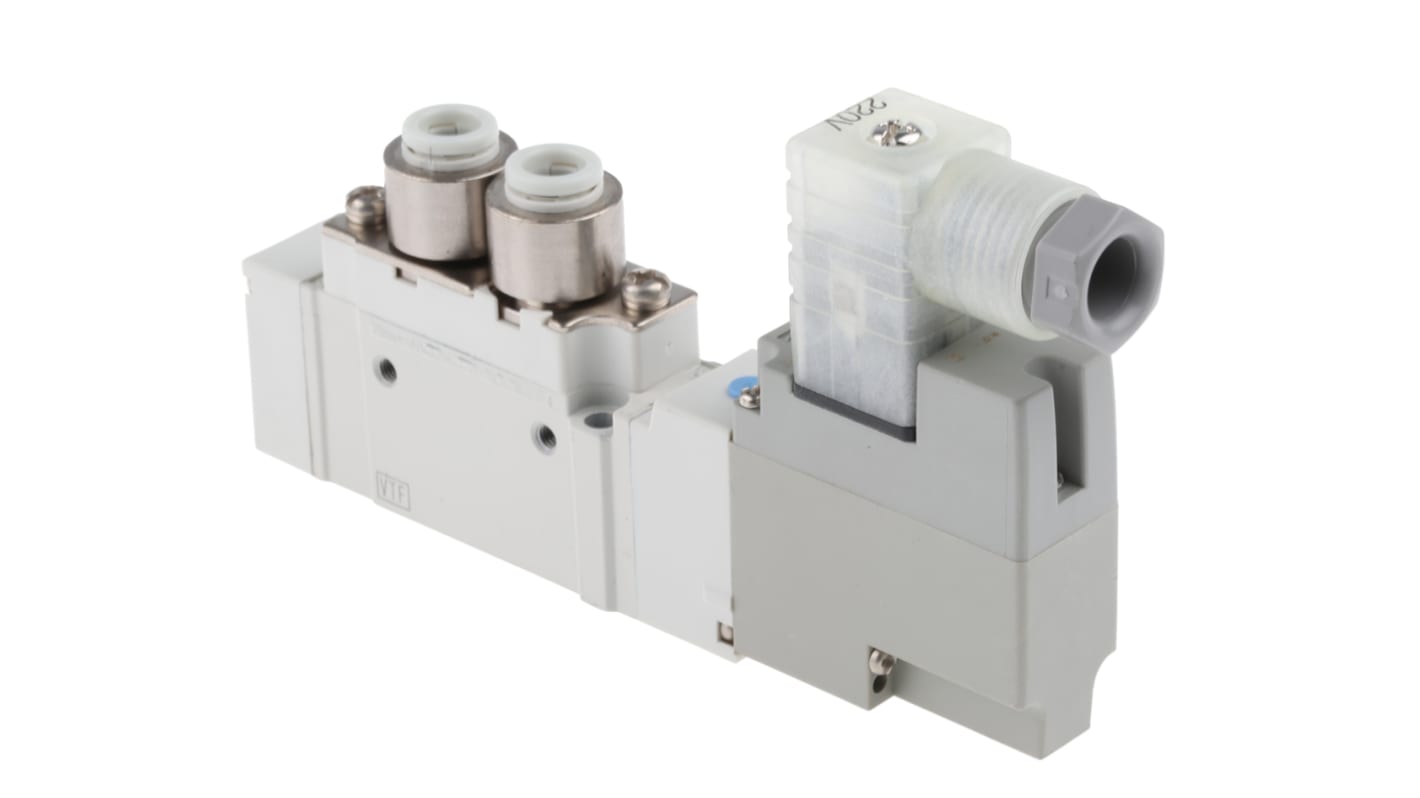 Elettrovalvole per pneumatica SMC, funzione 5/2, azionamento Solenoide/Pilota, 230V ca