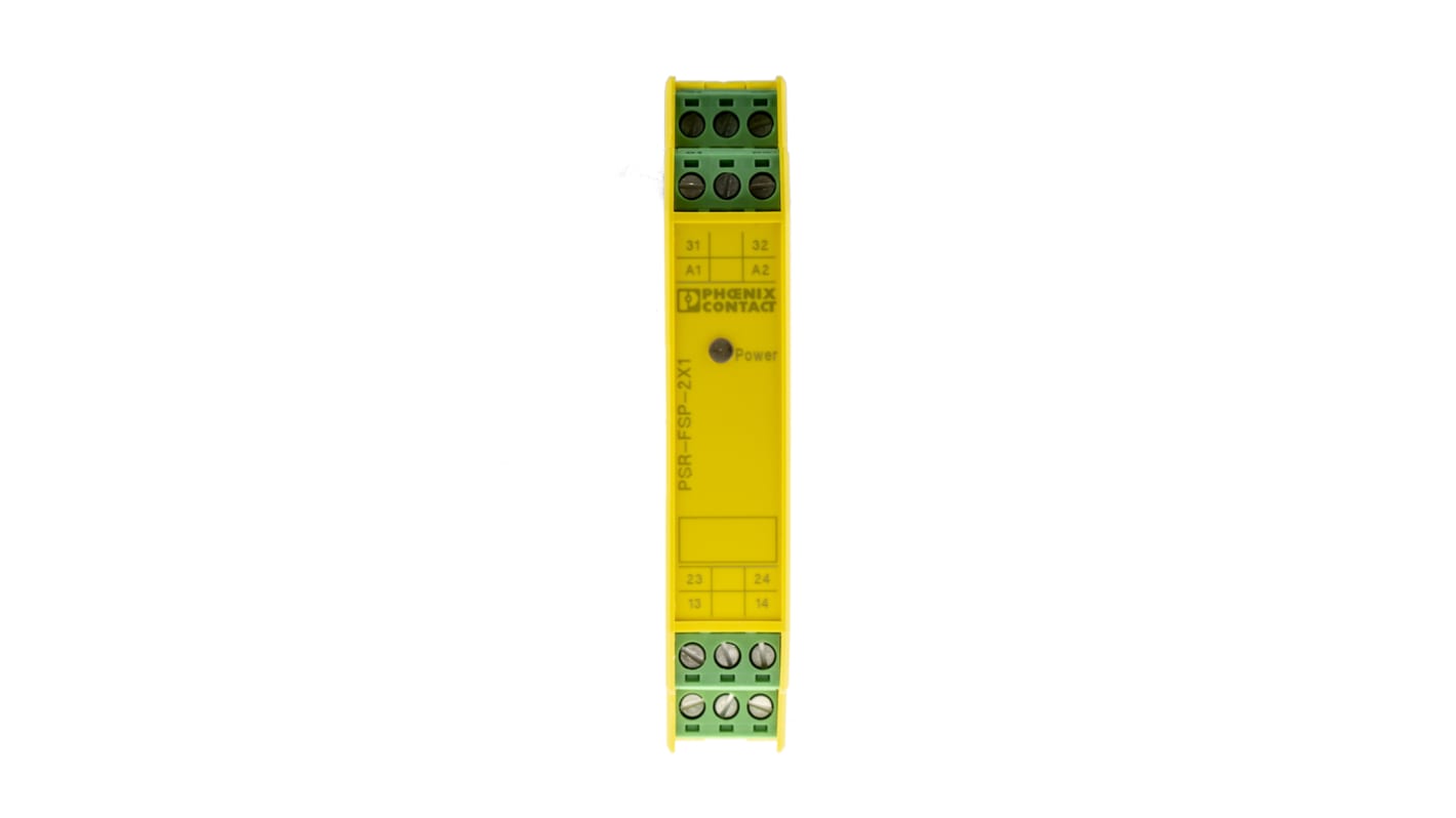 Relais de sécurité Phoenix Contact PSR-SCP- 24DC/FSP/2X1/1X2, 24V c.c., 3 contacts de sécurité