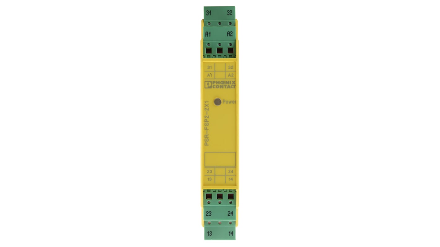 Relais de sécurité Phoenix Contact PSR-SPP- 24DC/FSP2/2X1/1X2, 24V c.c., 3 contacts de sécurité