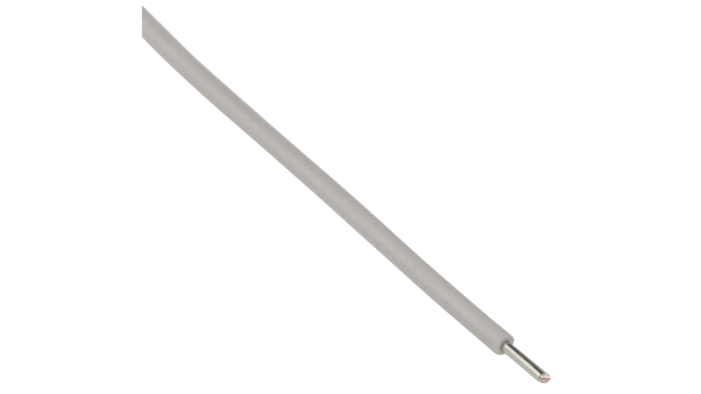 Cables de conexión RS PRO, área transversal 0.26 mm² Filamentos del Núcleo 1/0.6 mm Blanco, 1 kV, long. 100m, 23 AWG