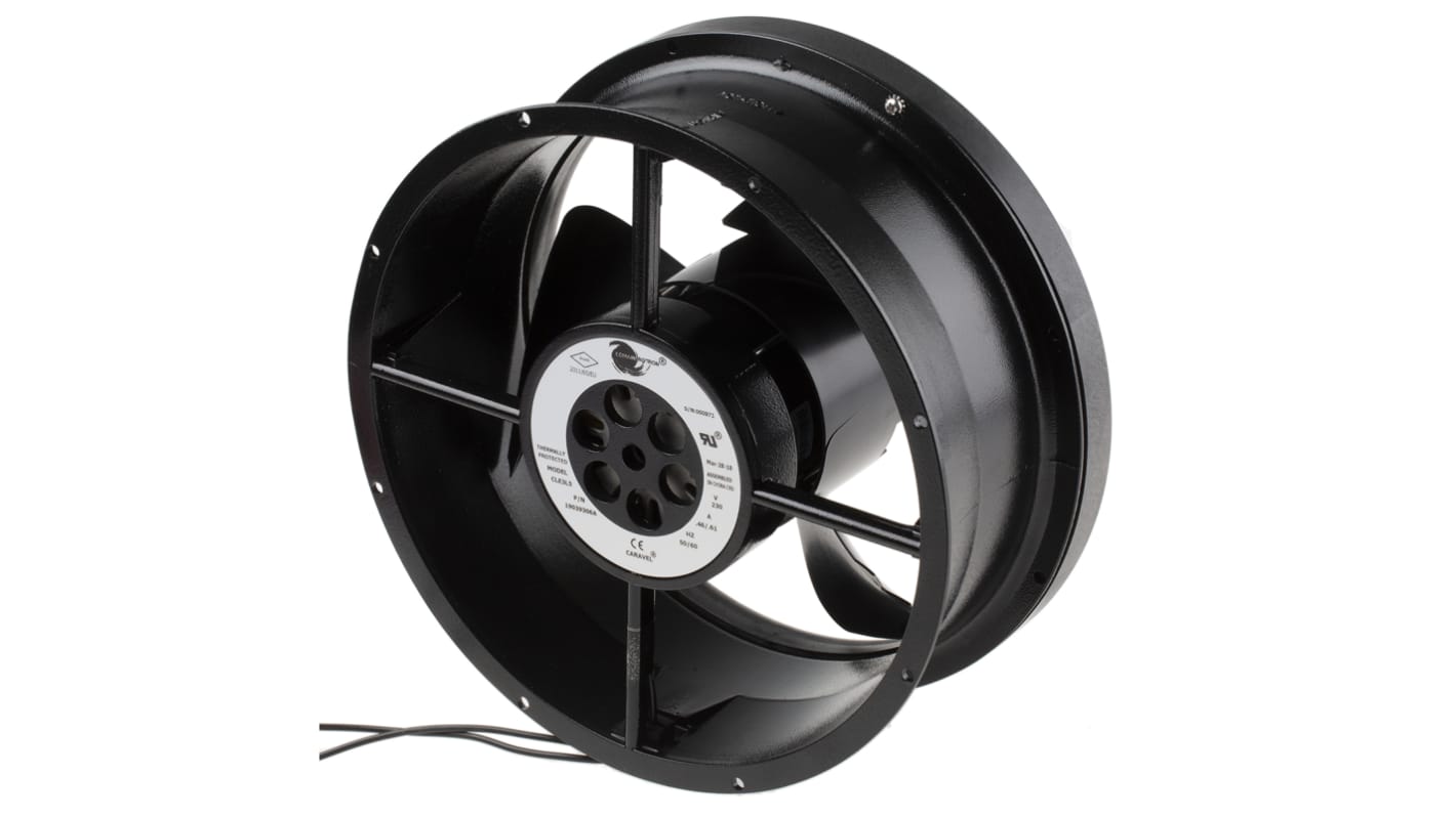 Ventilador Axial COMAIR ROTRON Caravel de 254 x 106.9mm, 230 V ac, 110W, 2400rpm, caudal 1473m³/h, 60dB