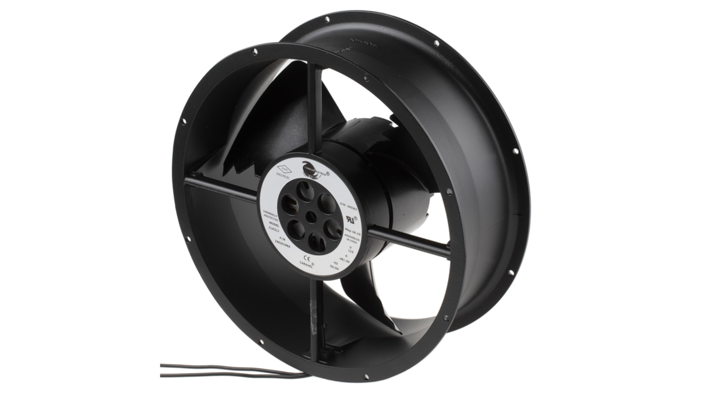 Ventilador Axial COMAIR ROTRON Caravel de 254 x 88.9mm, 115 V ac, 61W, 1650rpm, caudal 935m³/h, 49.2dB