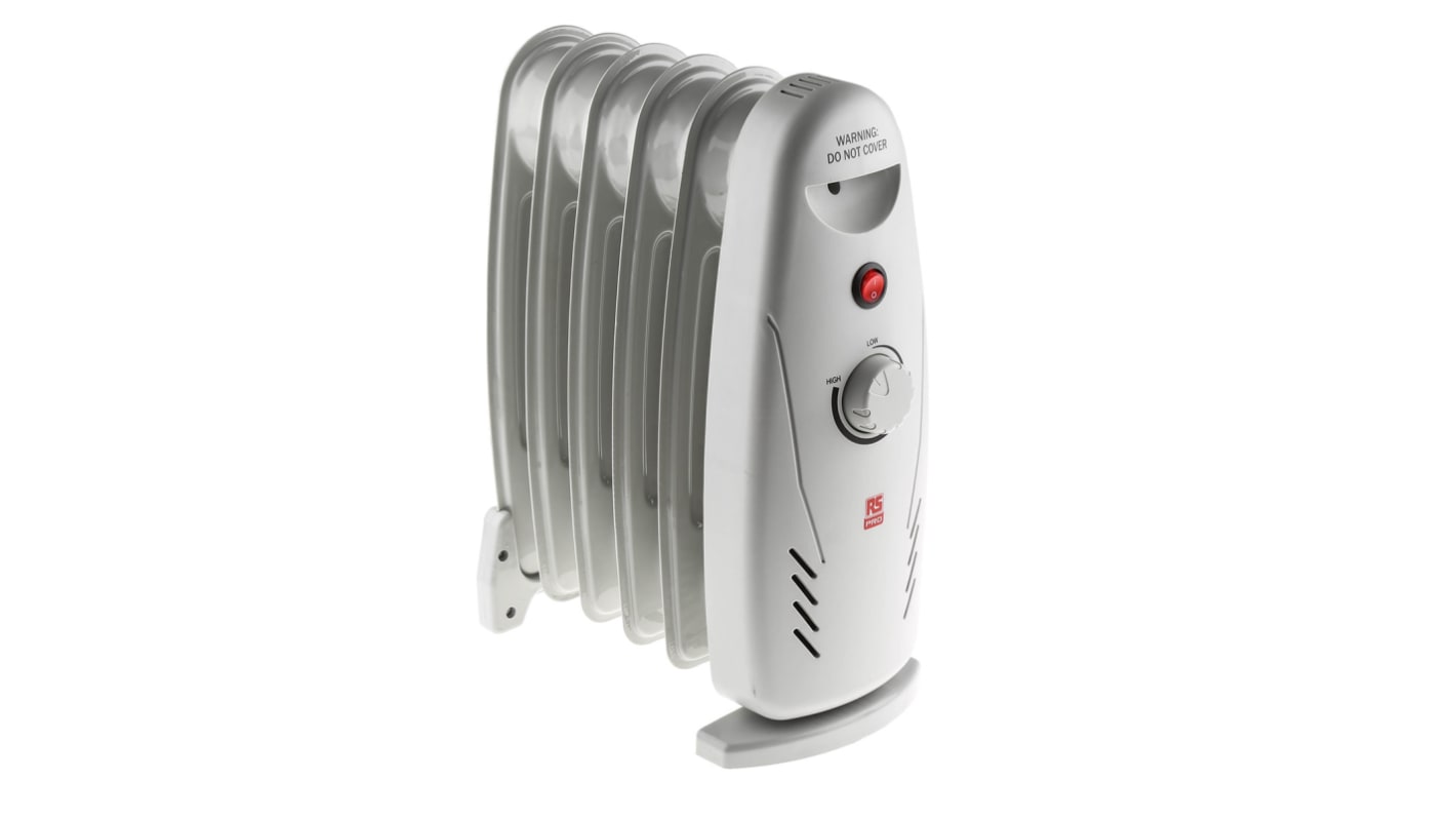 RS PRO 500W Convection Oil Filled Radiator, Floor Mounted, Type G British 3pin RS