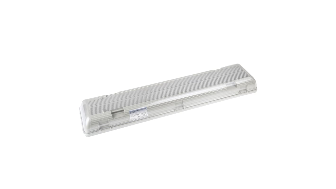 RS PRO 2 x 18 W Fluorescent Ceiling Light, 230 V Linear Twin Batten, 2 Lamp, Anti-corrosive, 665 mm Long, IP65