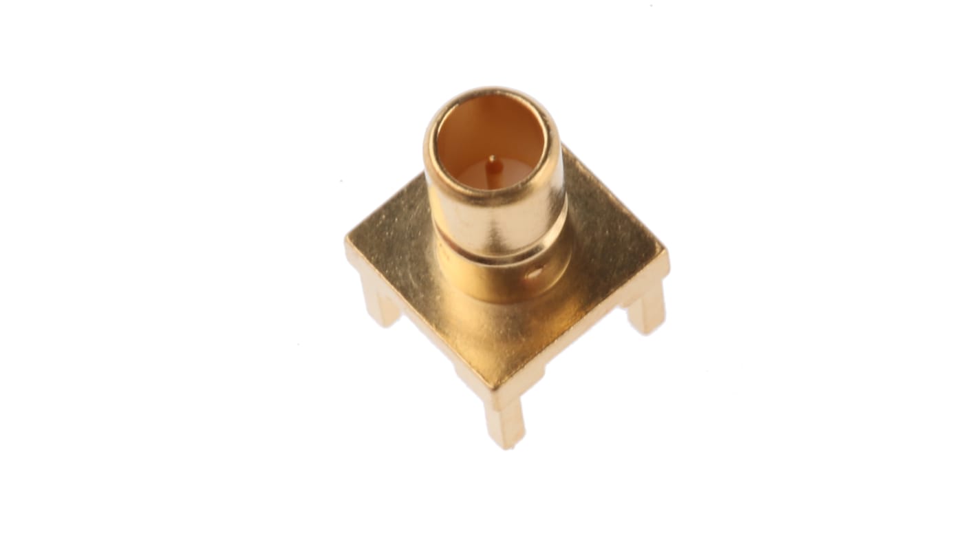 TE Connectivity, jack Through Hole SMB Connector, 75Ω, Solder Termination, Straight Body