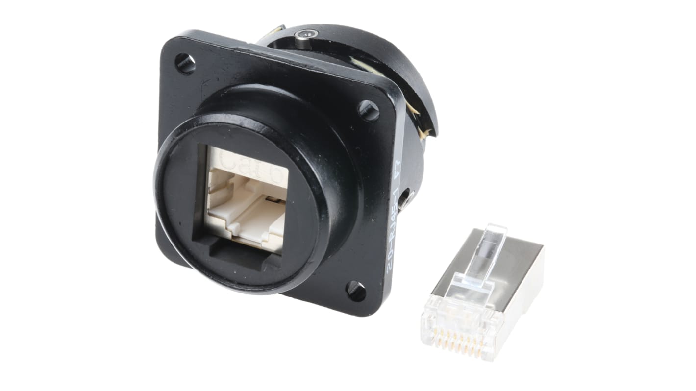 Glenair ITS Series Female RJ45 Connector, Panel Mount, Cat6