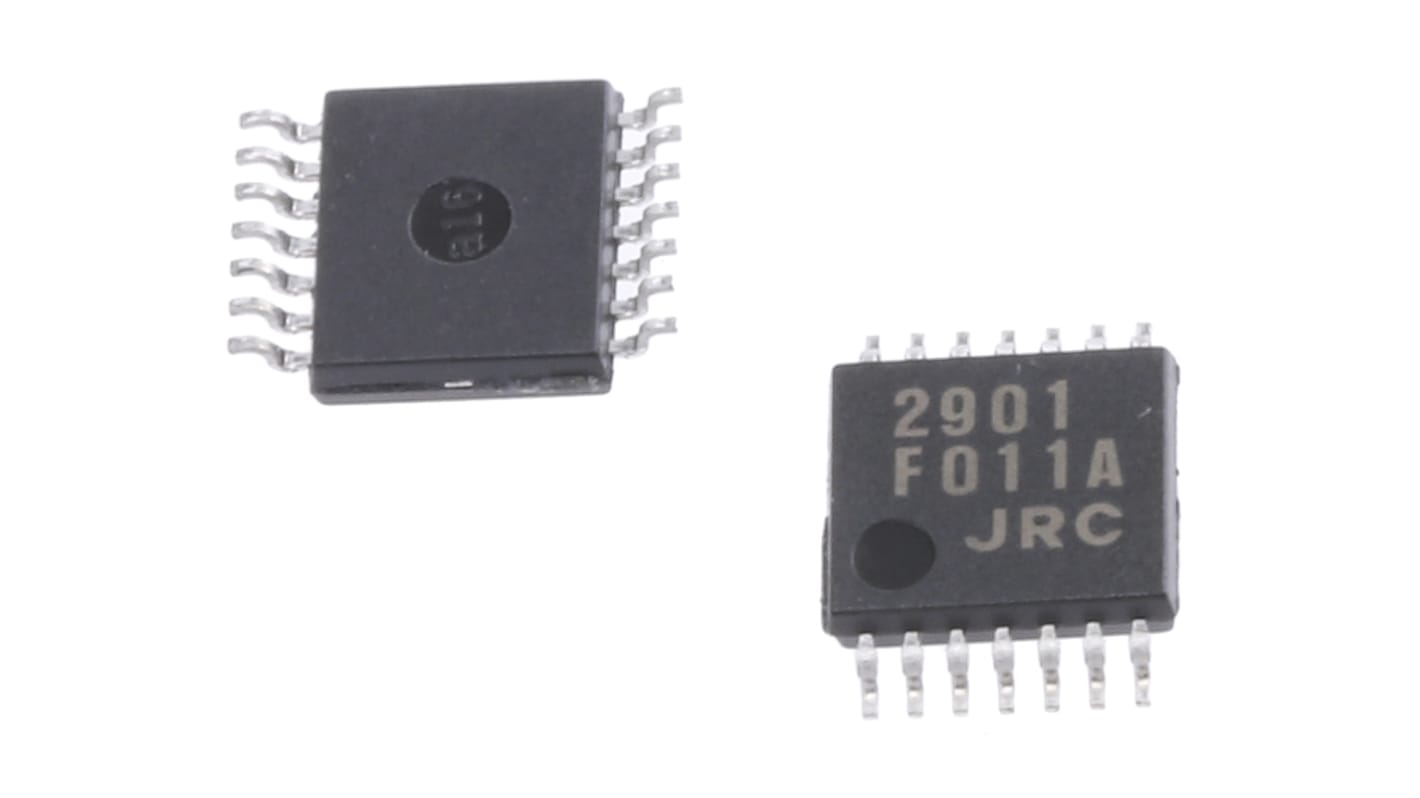 Comparatore Nisshinbo Micro Devices, , SMD alimentazione singola e duale, SSOP, 4 canali, 14 Pin