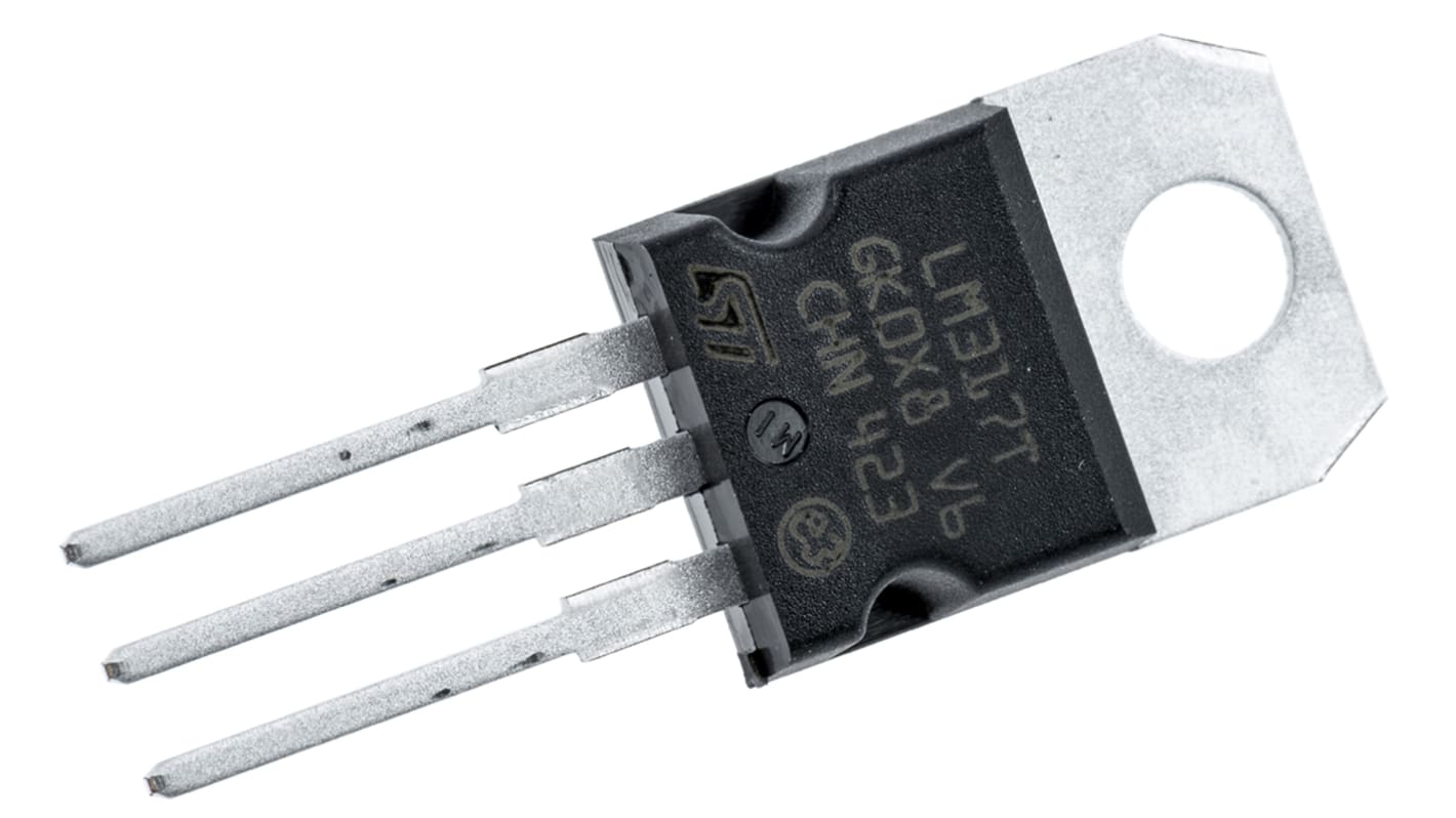 LM317T, STMicroelectronics Spannungsregler 1.5A, 1 Linearregler TO-220,  3-Pin, Einstellbar